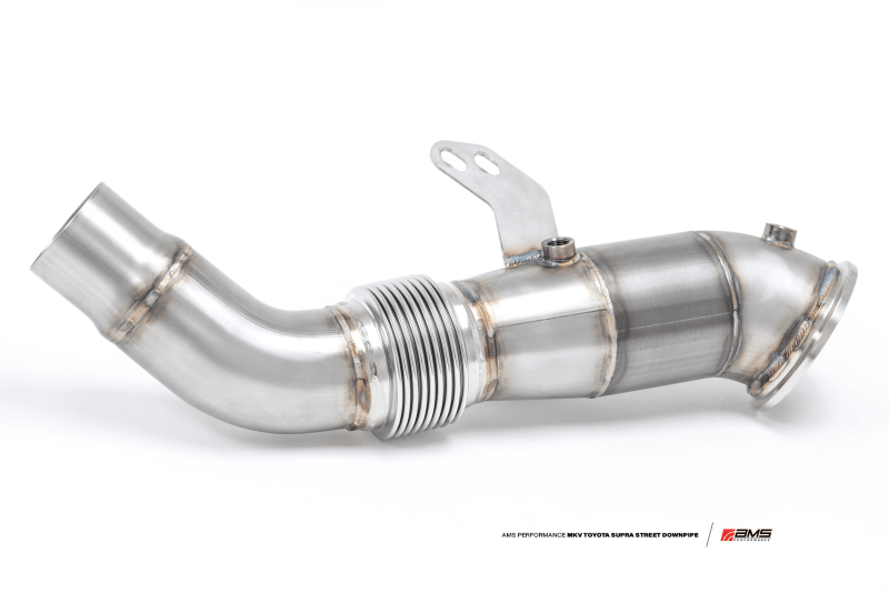 Cargue la imagen en el visor de la galería, AMS Performance 2020+ Toyota Supra A90 Street Downpipe w/GESI Catalytic Converter AMS.38.05.0001-2