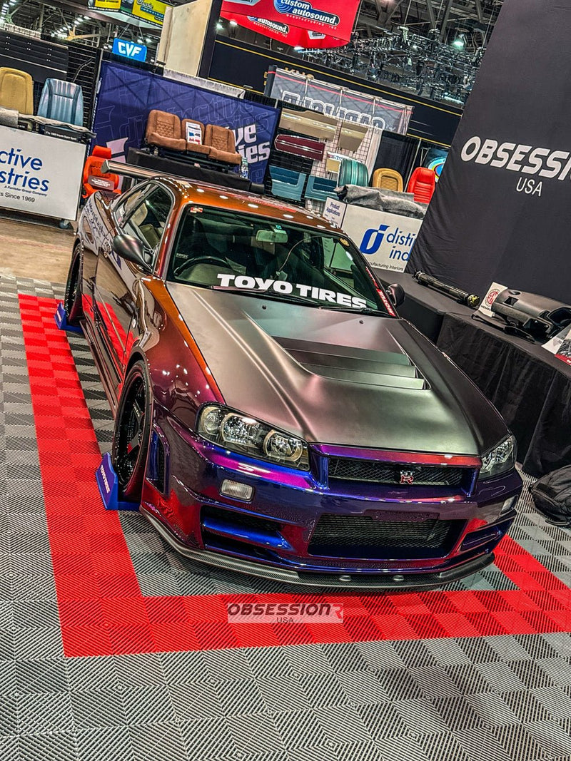 Load image into Gallery viewer, MUSE JAPAN x BENETEC BNR34 GTR DRY CARBON HOOD ASSEMBLY R-TUNE