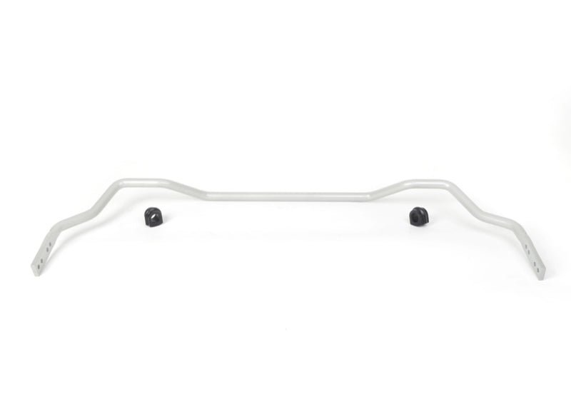 ギャラリービューアに画像をロードする, Silver 24mm adjustable front sway bar for R33 Nissan Skyline, includes two black mounting bushings.