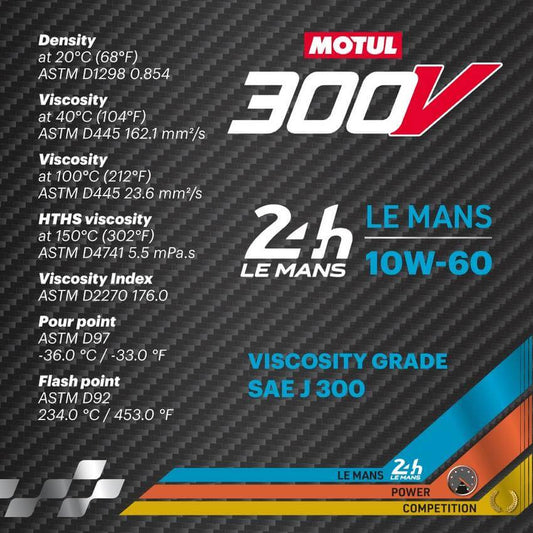 Motul 2L Synthetic Ester Oil 300V Le Mans 10W60