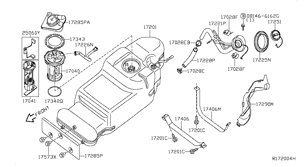 Nissan Frontier D40 08.2010 - 08.2011 Fuel Tank Assembly