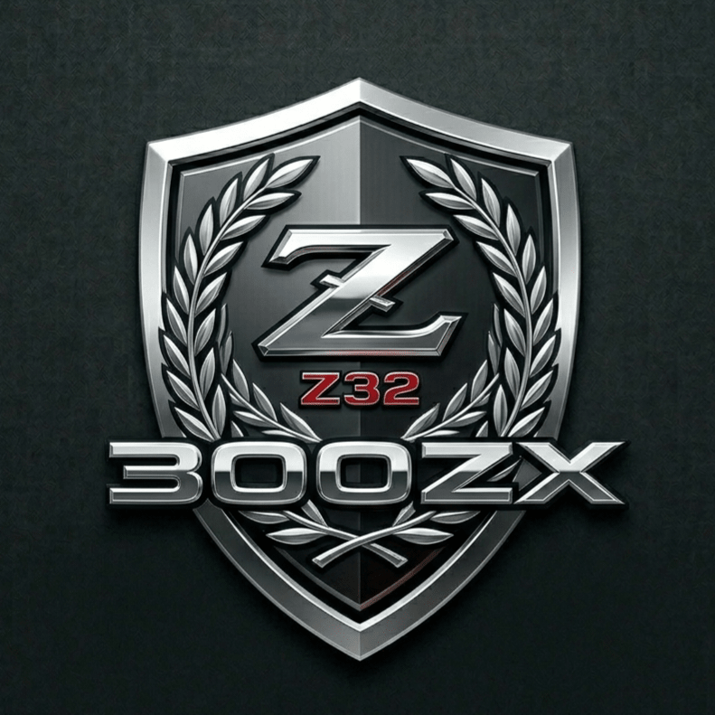 Load image into Gallery viewer, Metallic emblem with 'Z' and '300ZX' text on a dark background