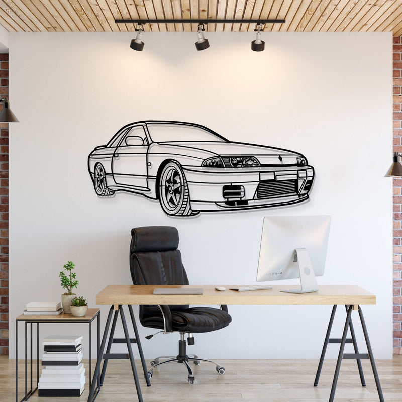 Load image into Gallery viewer, 1993 Skyline GTS-T R32 Perspective Metal Car Wall Art - MT1306