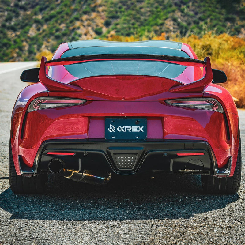 Cargue la imagen en el visor de la galería, AlphaRex 20-26 Toyota Supra LUXX-Series Laser Style LED Tail Lights Black 609010 *Discontinued