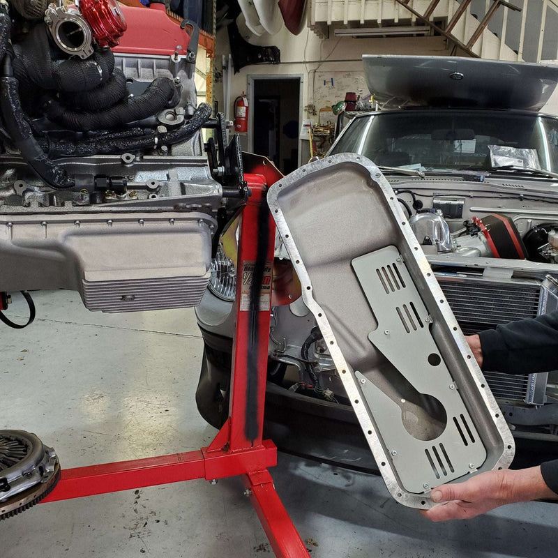 Load image into Gallery viewer, RB20/25/26 JHK cast rear sump conversion oil pan (REAR SUMP)