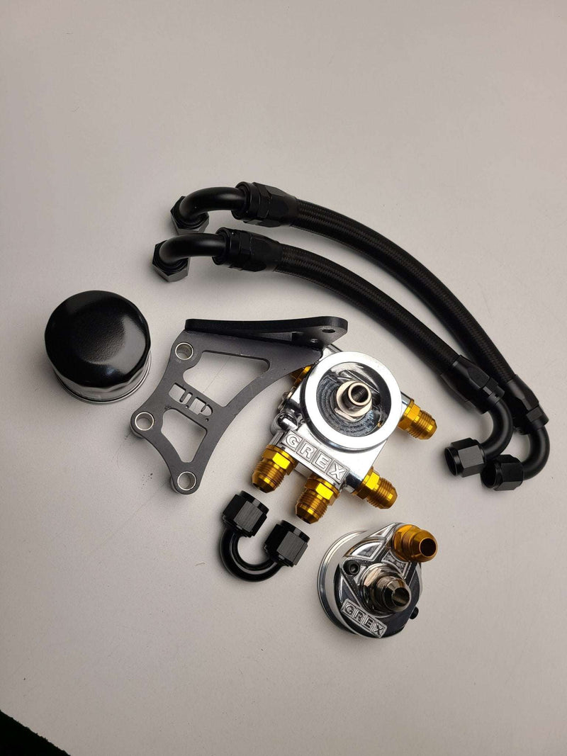 Load image into Gallery viewer, U.P.G Skyline GTR oil filter relocation kit with Greddy oil cooler adapter