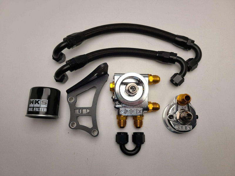 Load image into Gallery viewer, U.P.G Skyline GTR oil filter relocation kit with Greddy oil cooler adapter