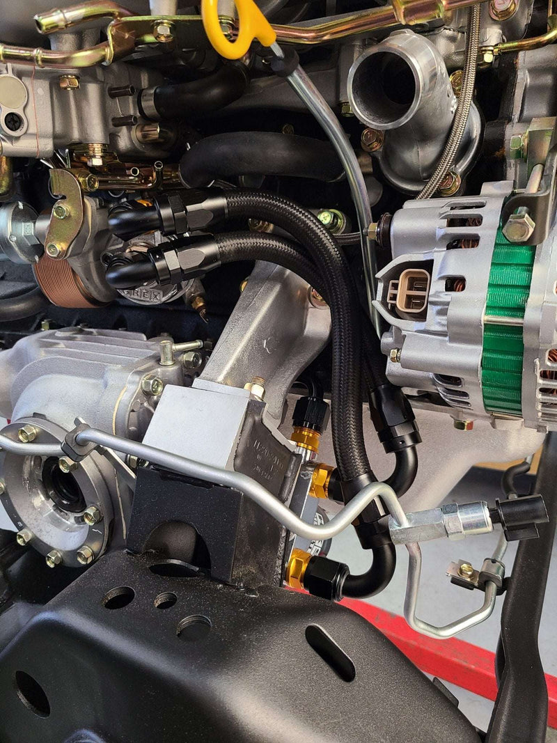 Load image into Gallery viewer, U.P.G Skyline GTR oil filter relocation kit with Greddy oil cooler adapter