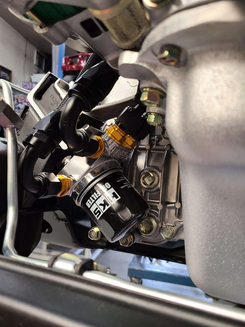 Load image into Gallery viewer, U.P.G Skyline GTR oil filter relocation kit with Greddy oil cooler adapter