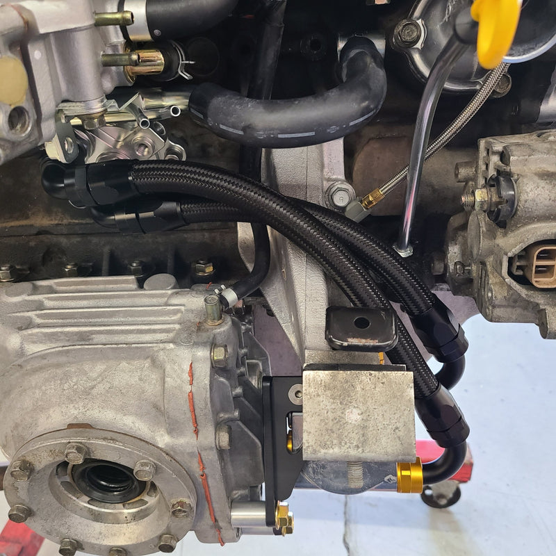 Load image into Gallery viewer, U.P.G Skyline GTR oil filter relocation kit with Greddy oil cooler adapter with Taarks block adapter