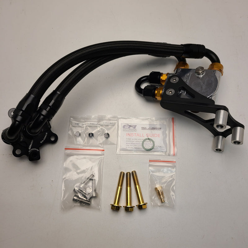 Load image into Gallery viewer, U.P.G Skyline GTR oil filter relocation kit with Greddy oil cooler adapter with Taarks block adapter