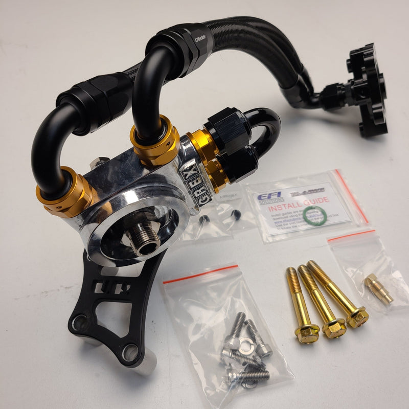 Load image into Gallery viewer, U.P.G Skyline GTR oil filter relocation kit with Greddy oil cooler adapter with Taarks block adapter