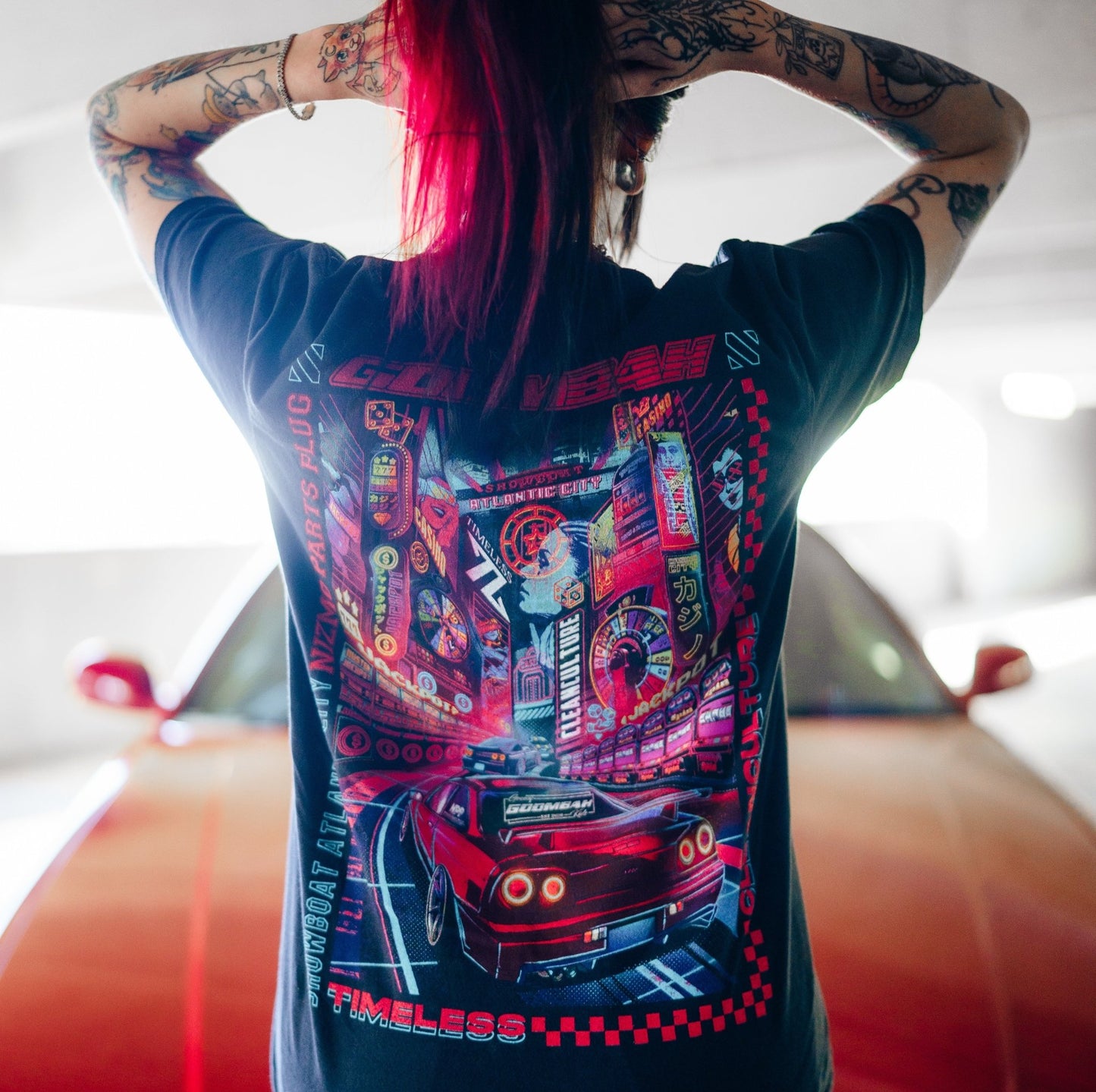 R34 Skyline Casino Clash Event Collaboration Shirt - NizmoPartsPlug