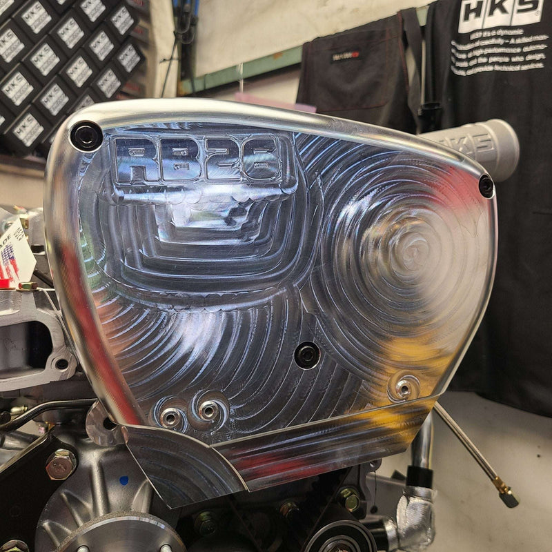 Load image into Gallery viewer, U.P.G. Lightweight billet RB26 front cover (multiple options available)