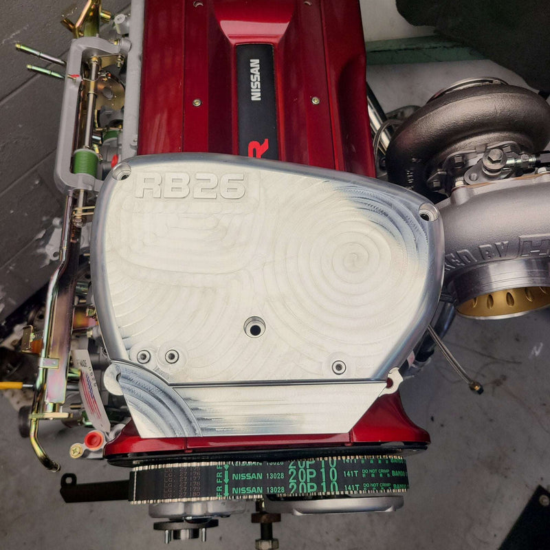 Load image into Gallery viewer, U.P.G. Lightweight billet RB26 front cover (multiple options available)