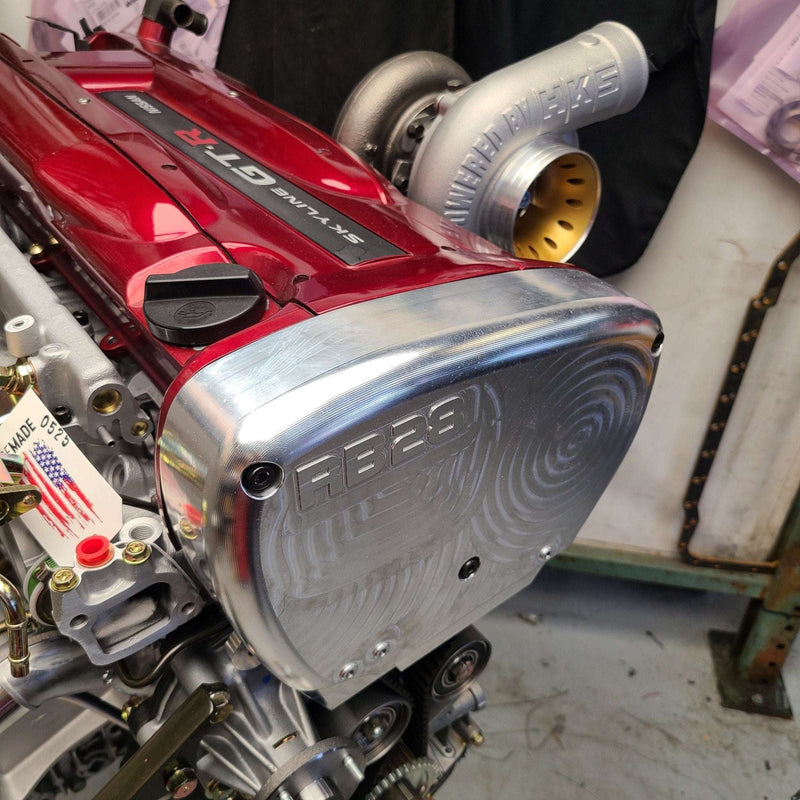 Load image into Gallery viewer, U.P.G. Lightweight billet RB26 front cover (multiple options available)