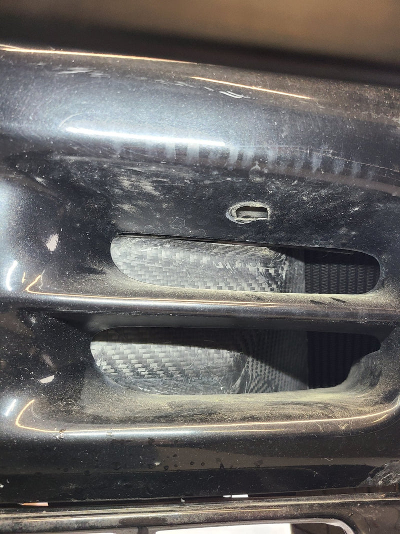 Load image into Gallery viewer, U.P.G. R32 GTR oil cooler with black carbon fiber ducting. Used condition with some surface dust and minor wear.