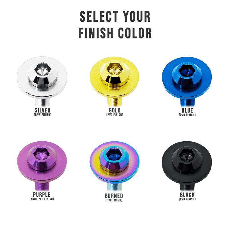 Load image into Gallery viewer, ZSPEC bolt kit for S13/Silvia door jams. Six color options: silver, gold, blue, purple, burned, and black finish.