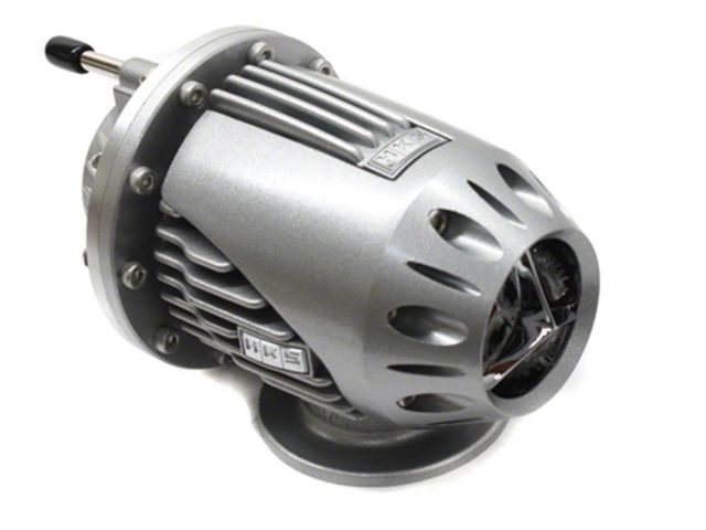 Load image into Gallery viewer, Silver HKS SSQV4 blow-off valve, universal fitment for turbocharged vehicles. New condition, metallic finish.