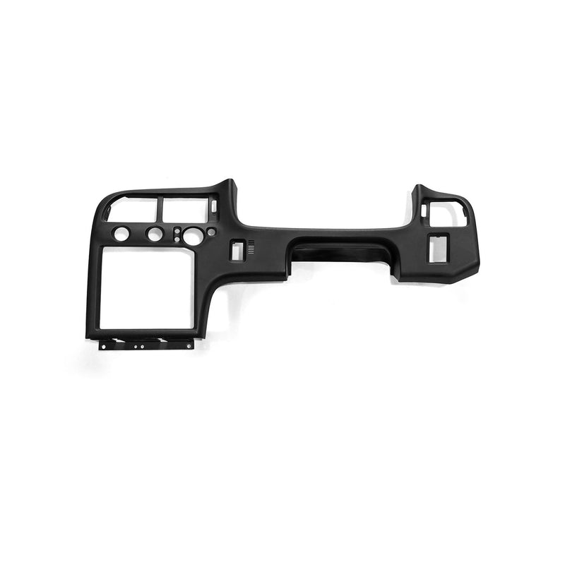 Load image into Gallery viewer, Black center dashboard surround assembly for Nissan R33 Skyline, isolated on a white background.