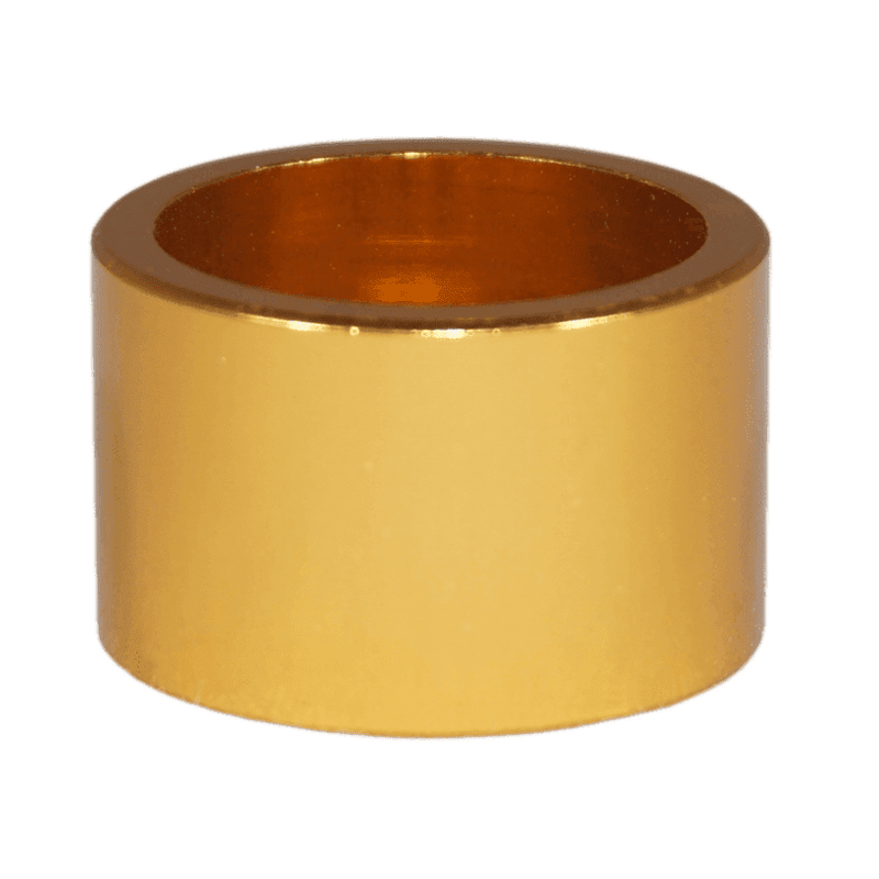 Load image into Gallery viewer, Gold-colored ZSPEC plenum spacer for Nissan 300ZX Z32 (90-96), shown as a single cylindrical metal part.