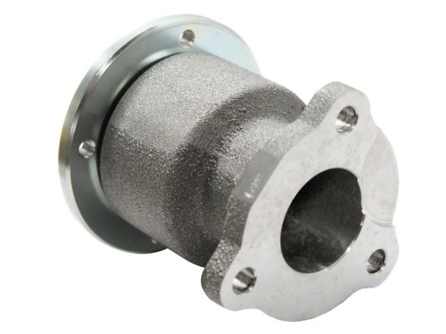 Load image into Gallery viewer, HKS GT Supercharger metal adapter flange for Nissan 350Z VQ35DE, cast texture finish with machined ends.