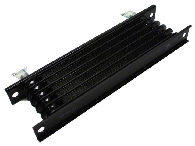 Load image into Gallery viewer, Black HKS oil cooler core for Nissan 350Z VQ35DE supercharger kit, shown in new condition.