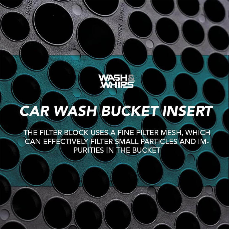 ギャラリービューアに画像をロードする, Black Wash&Whips bucket filter insert with mesh design for universal car wash cleaning.
