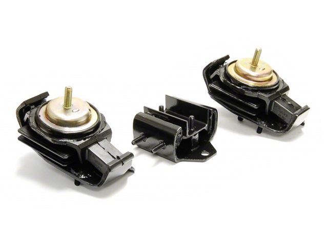 Load image into Gallery viewer, Megan Racing black reinforced rubber engine and transmission mount set for Nissan 240SX S13/S14.