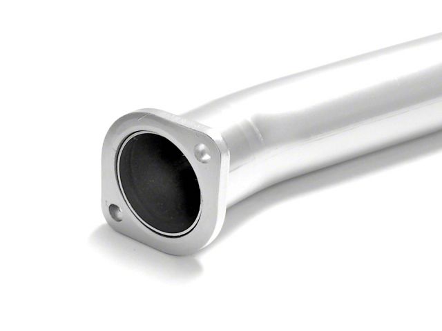 Load image into Gallery viewer, HKS 75mm stainless steel front pipe for S14 SR20DET, showing a clean, polished finish and mounting flange.