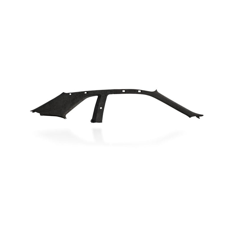 ギャラリービューアに画像をロードする, Black Alcantara pillar trim set for Nissan Skyline R34 GTR (BNR34) on a white background.