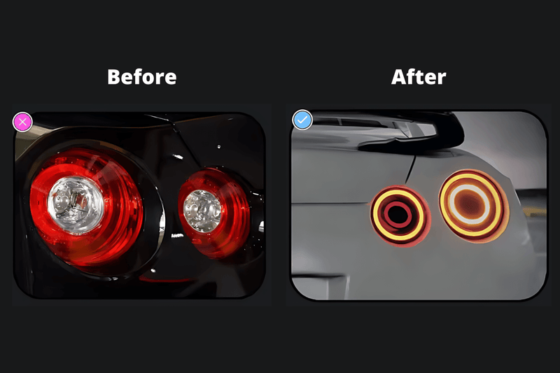 Load image into Gallery viewer, Nissan R35 GTR Red Valenti Style LED Tail Lights (2009 - 2017)