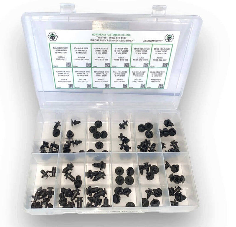 Cargue la imagen en el visor de la galería, 96 Piece Toyota, Honda, Acura, and Nissan Push Retainer Assortment Starter Kit