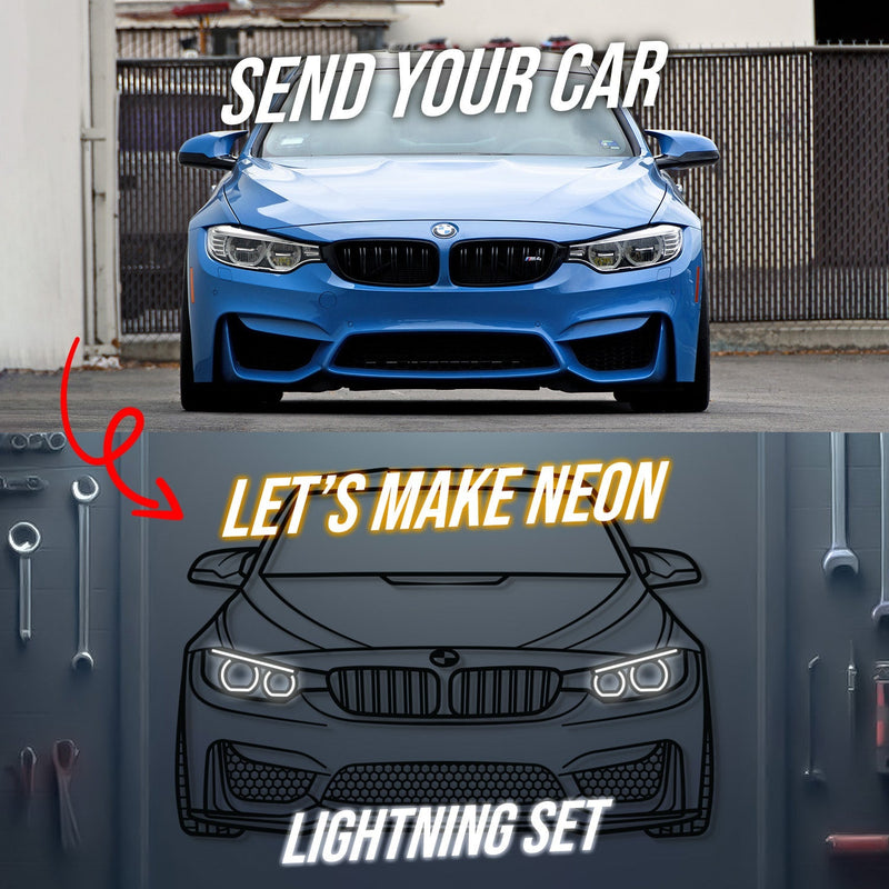 ギャラリービューアに画像をロードする, Your Personalized Metal Neon Car Wall Art - MTN0112