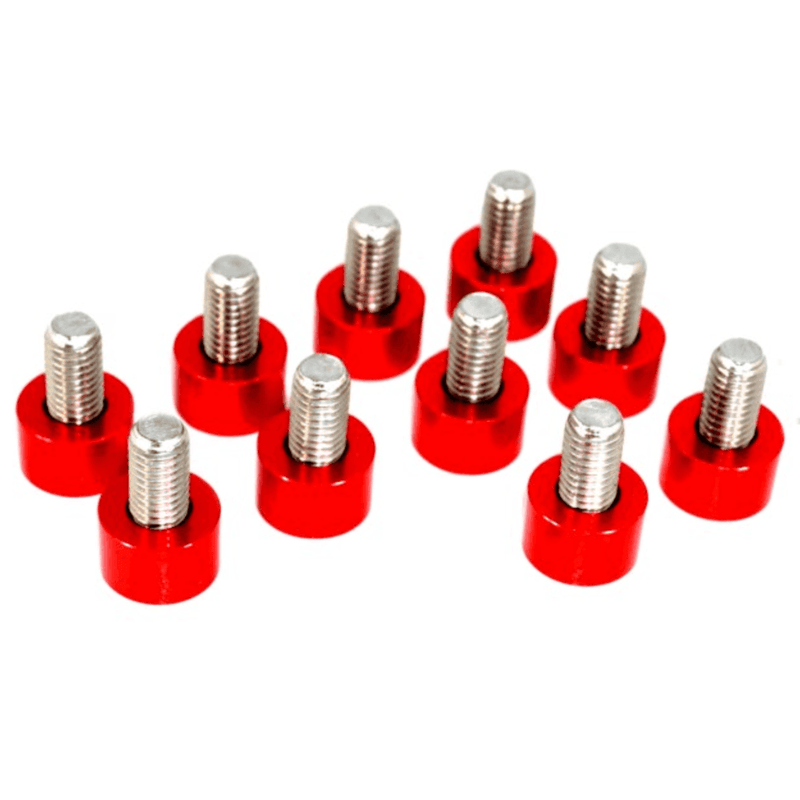 Load image into Gallery viewer, ZSPEC red billet aluminum and stainless steel coil bracket fastener kit for Nissan 300zx Z32 (90-96).