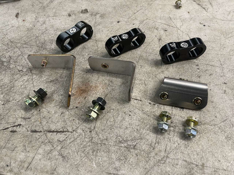 Load image into Gallery viewer, U.P.G. oil cooler hose brackets for the Skyline GTR