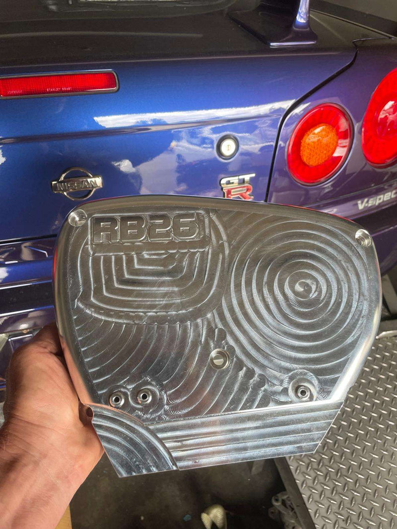 Load image into Gallery viewer, U.P.G. Lightweight billet RB26 front cover (multiple options available)