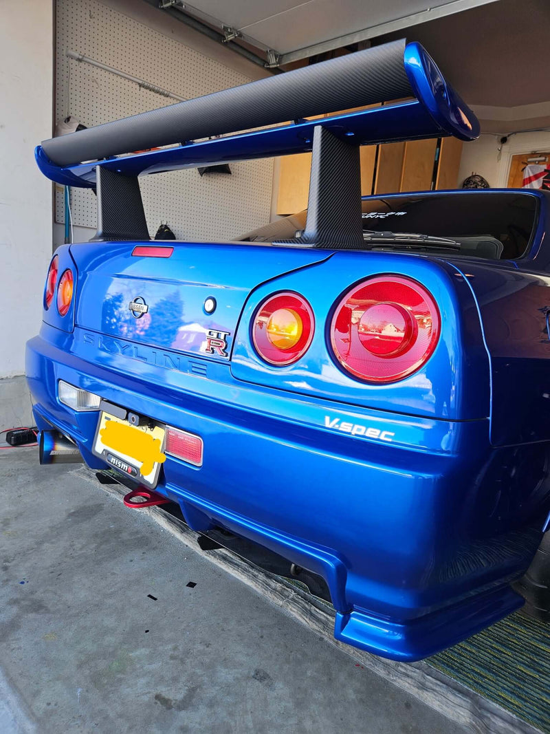 Load image into Gallery viewer, Nissan Skyline R34 GTR V-Spec Rear Tow Hook Accesssory (BNR34 OEM Style) - NizmoPartsPlugRed