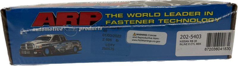 Load image into Gallery viewer, ARP Main Stud Kit #202-5403 packaging showcasing ARP's fastener technology for RB26 Engine.