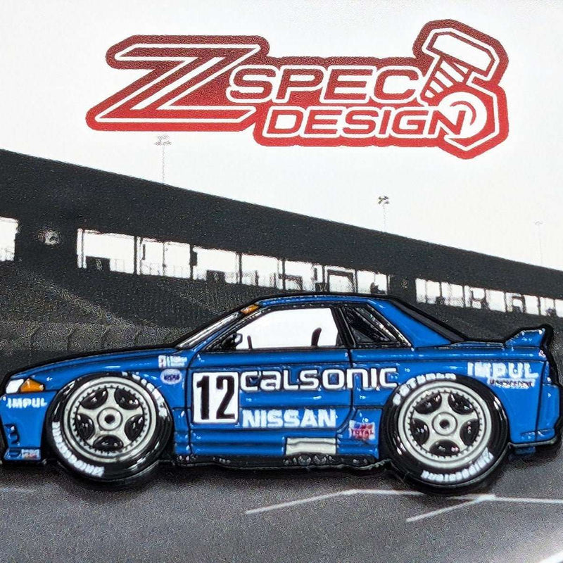 Load image into Gallery viewer, ZSPEC Collector Lapel / Hat Pin - R32 GT-R Calsonic Race Car Homage