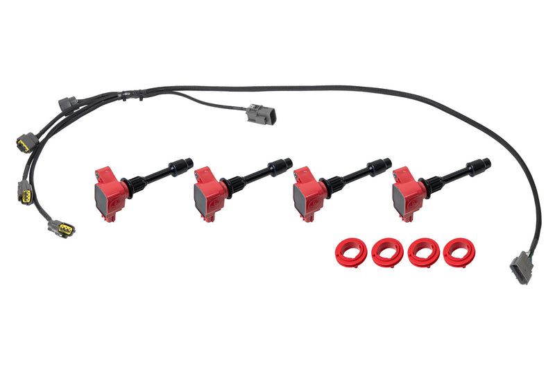 Load image into Gallery viewer, IP QUAD Spark Nissan S13 S14 S15 Silvia SR20DET Coil Kit - NizmoPartsPlug