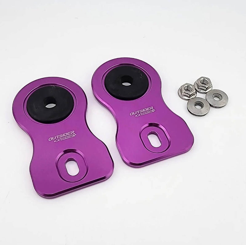 Load image into Gallery viewer, OutsiderGarage Nissan Skyline R-Chassis Top Radiator Mounts (Flat Type) - NizmoPartsPlug