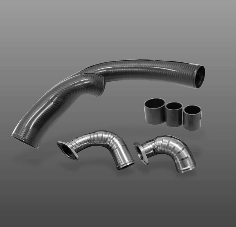 Load image into Gallery viewer, Muse Japan R32 GTR Dry Carbon x Titanium Air Inlet Pipe Set - NizmoPartsPlug