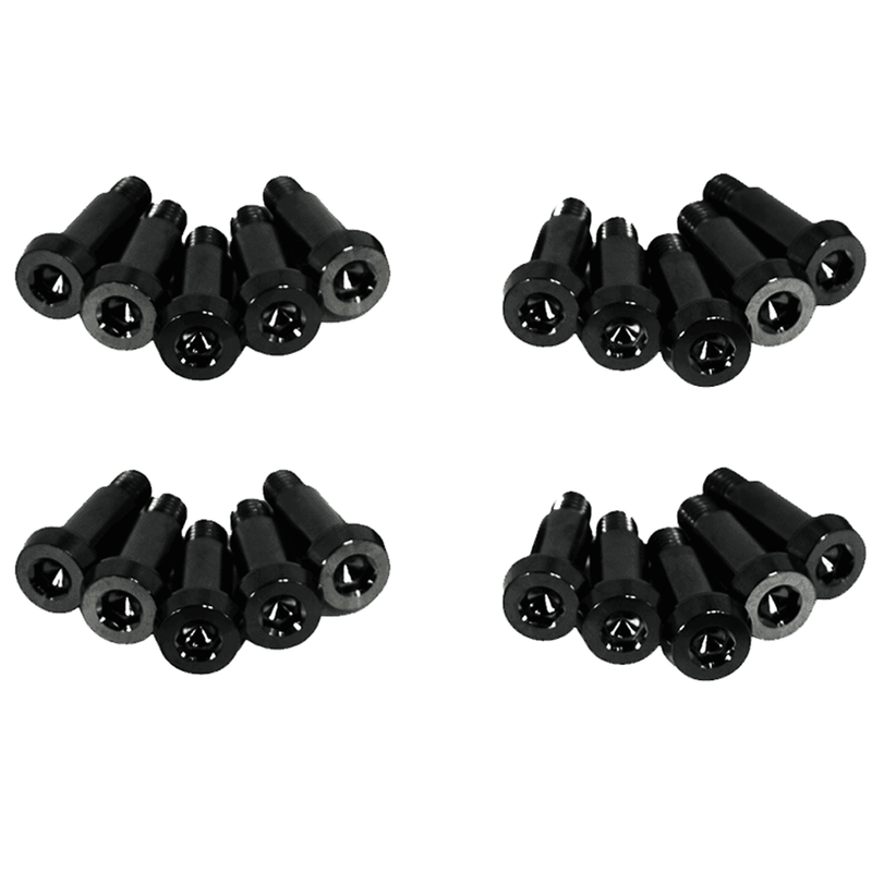 Load image into Gallery viewer, ZSPEC titanium shoulder-bolt timing cover fastener kit for Nissan 300ZX Z31 (84-89), set of black hex bolts.