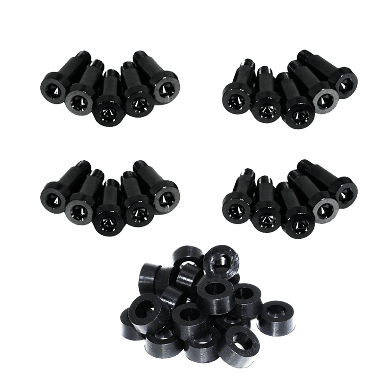 Load image into Gallery viewer, ZSPEC black titanium shoulder-bolt timing cover fastener kit for '84-'89 Nissan 300ZX Z31.