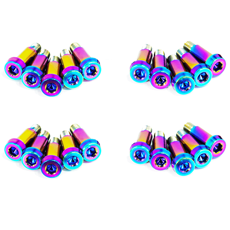 Load image into Gallery viewer, ZSPEC titanium shoulder-bolt timing cover fastener kit for 1984-1989 Nissan 300ZX Z31, featuring iridescent finish.