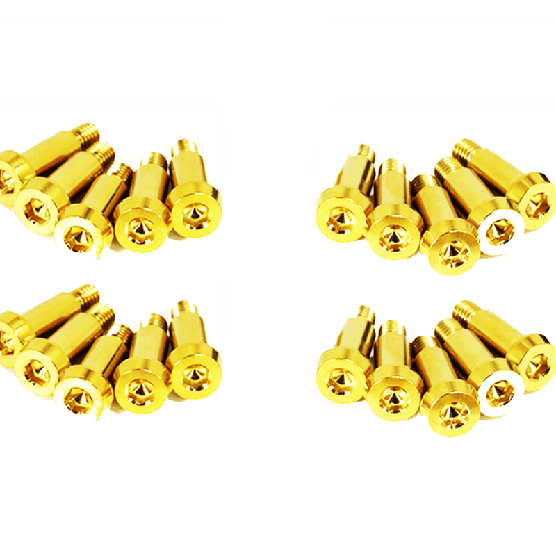 Load image into Gallery viewer, ZSPEC gold titanium timing cover shoulder-bolt kit for '84-89 Nissan 300zx Z31.