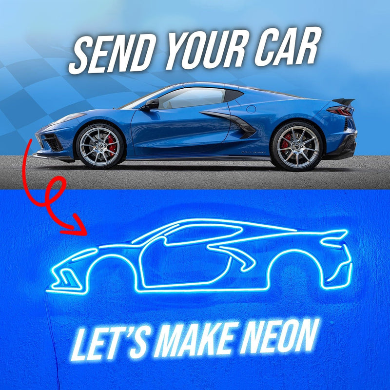 ギャラリービューアに画像をロードする, Your Personalized Metal Neon Car Wall Art - MTN0051