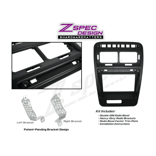 ZSPEC LHD Double-Din Radio Bezel w/Brackets for '90-99 Nissan Z32 300zx