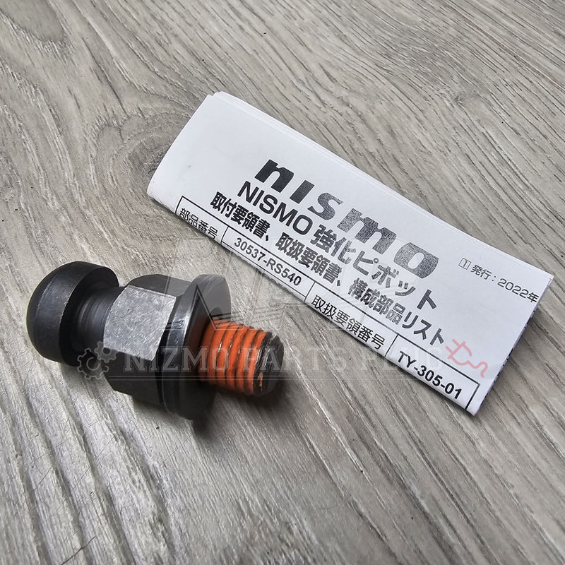 ギャラリービューアに画像をロードする, New Nismo reinforced clutch fork pivot ball for Nissan S13/S14, black metal finish with orange thread locker.